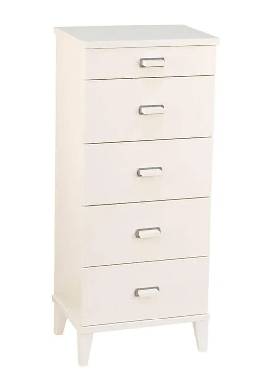 Köp nu Malva 40 cm 5 lådor Vitlackad MDF - Oscarssons Möbel - Bonus Möbler