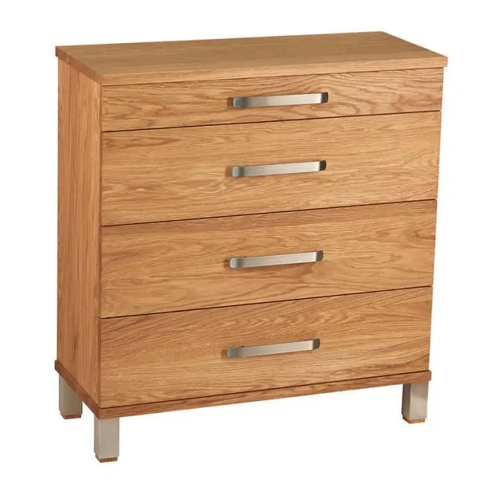 Populärt val Nadja 70 cm 4 lådor Stålben Lackad Ek - Oscarssons Möbel - Bonus Möbler