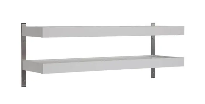 Nadja Vägg 80 cm 2 Plan Vitlackad Björk - Oscarssons Möbel - Bonus Möbler Rabatter