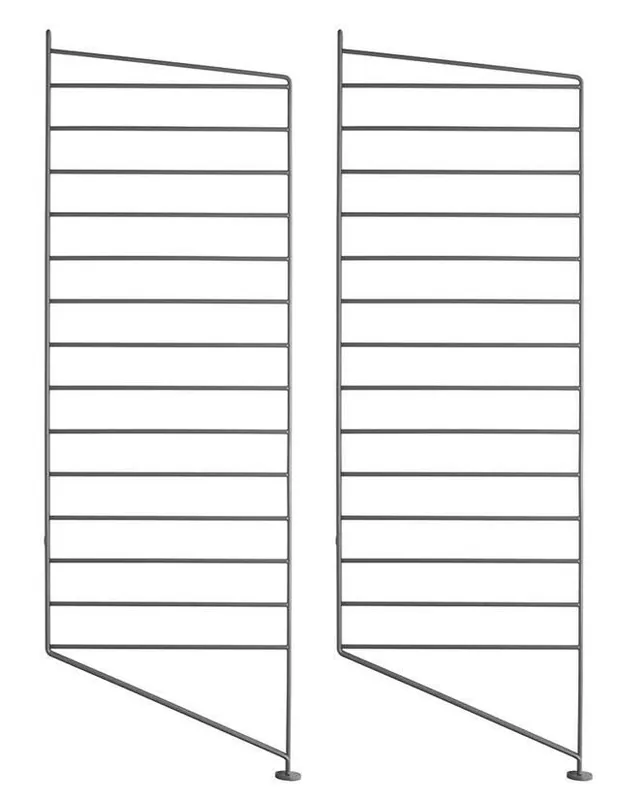 Rabatt String Golvgavlar 85X30 cm 2-pack Svart - String - Bonus Möbler
