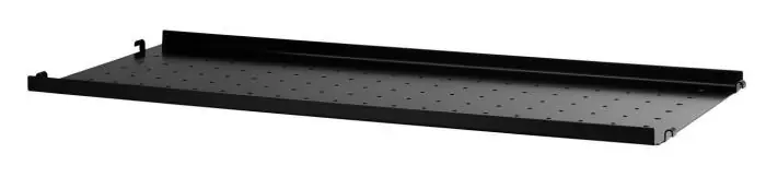 Bästa pris String Metallhyllplan Låg Kant 78X30 cm Svart - String - Bonus Möbler