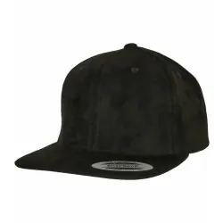 Suede Leather Snapback I lager