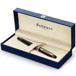 Beställ idag WATERMAN Expert Black with golden trim, Fountain Pen M