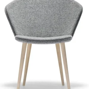 Miss Holly Helklädd Björk Tyg Kvadrat Hallingdal Grey - Stolab - Bonus Möbler I lager