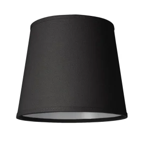 Billigare LAMPSKÄRM Linne Ringfäste Svart 20cm