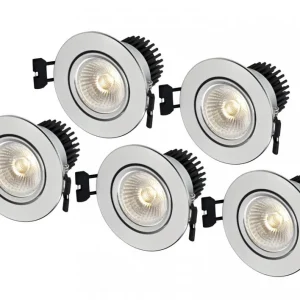 APOLLO Downlight 5-Set 8,6cm Aluminium Rabatter