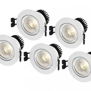 APOLLO Downlight 5-Set 8,6cm Vit Reapris
