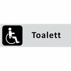 Endast idag Informationsskylt Toalett Handikapp 225x80 mm