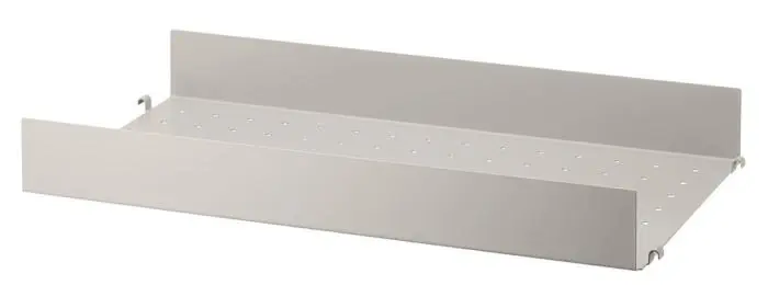 String Metallhyllplan Hög Kant 58X30 cm Beige - String - Bonus Möbler Rea