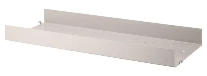 Begränsat antal String Metallhyllplan Hög Kant 78X30 cm Beige - String - Bonus Möbler