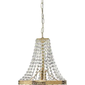 Begränsad tid HANASKOG Kristallkrona 1L 30cm Guld/MC