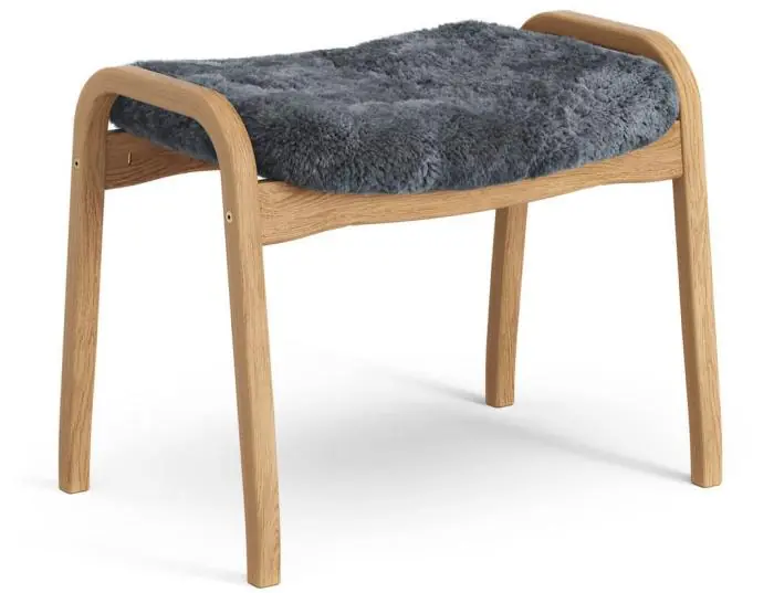 Rea Lamino Oljad Ek Fårskinn Charcoal - Swedese - Bonus Möbler