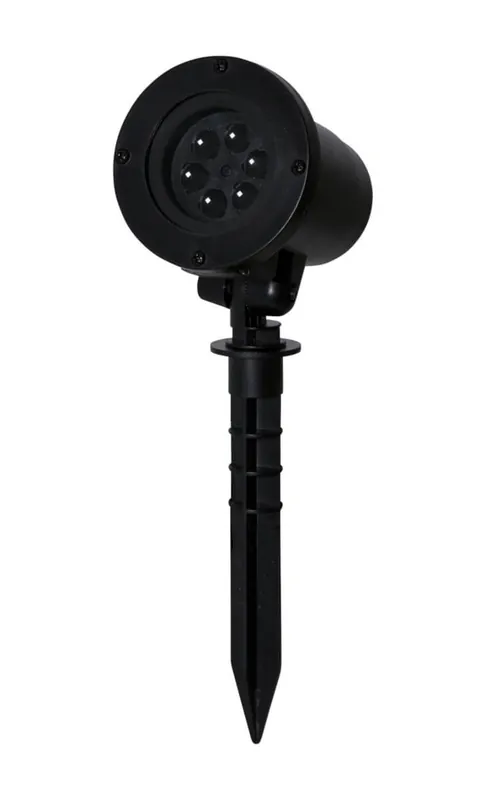 Expressleverans LED LIGHT RGB Snöflingor Projektorlampa 13cm IP44 Svart
