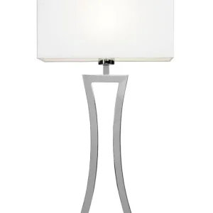 BELGRAVIA XL Bordslampa 58cm Krom/Vit Populär