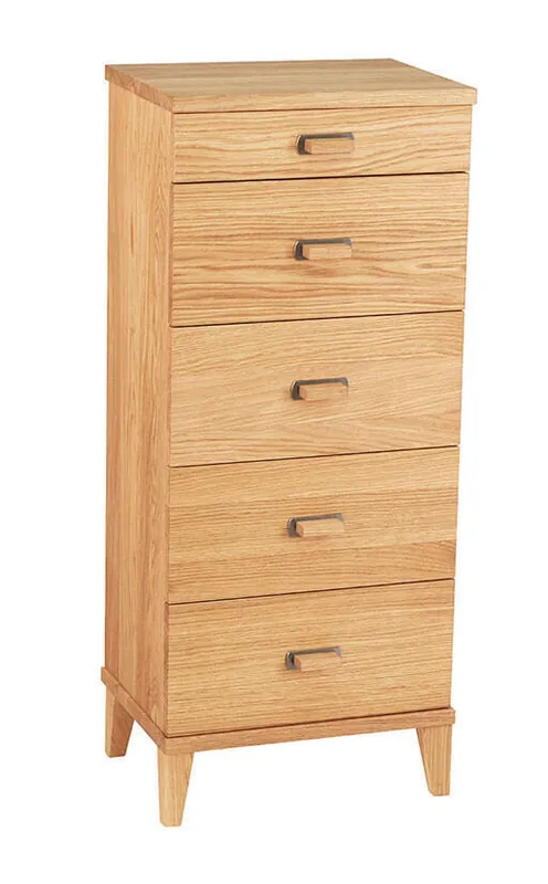 Expressleverans Malva 40 cm 5 lådor Vitoljad Ek - Oscarssons Möbel - Bonus Möbler