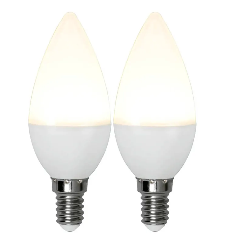 Billig E14 2-pack Promo Kronljus 3W 3000K 250lm LED-Lampa