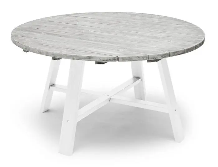 Beställ nu Shabby Chic Ø138 cm Grå / Vit - Hillerstorp - Bonus Möbler