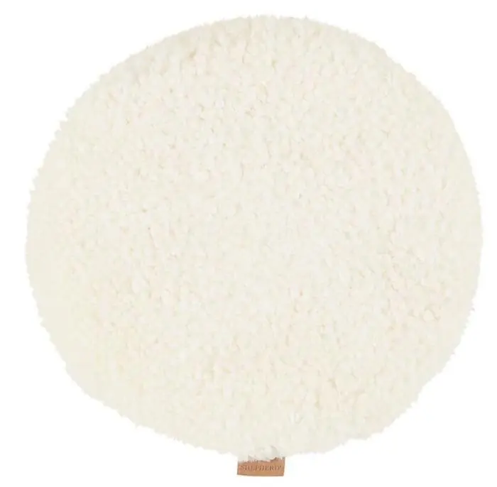 Jill Vadderad Rund 38 cm Vit - Shepherd of Sweden - Bonus Möbler Begränsad tid