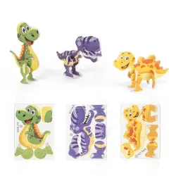 Billig DINOSAURUS. 3D-pussel i papper i form av en dinosaurie