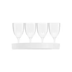 Glas och bricka neutral Fynd