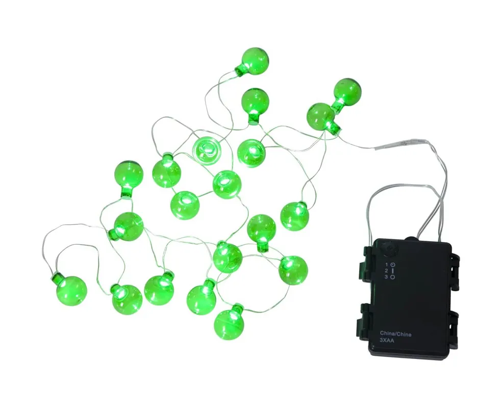 Snabb leverans GLOBE LIGHT Ljusslinga 160cm 20LED Grön IP44