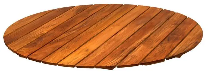 Bordsskiva Ø120 cm till bord 9A/9B 120 Obehandlad Teak - Grythyttan Stålmöbler - Bonus Möbler Expressleverans