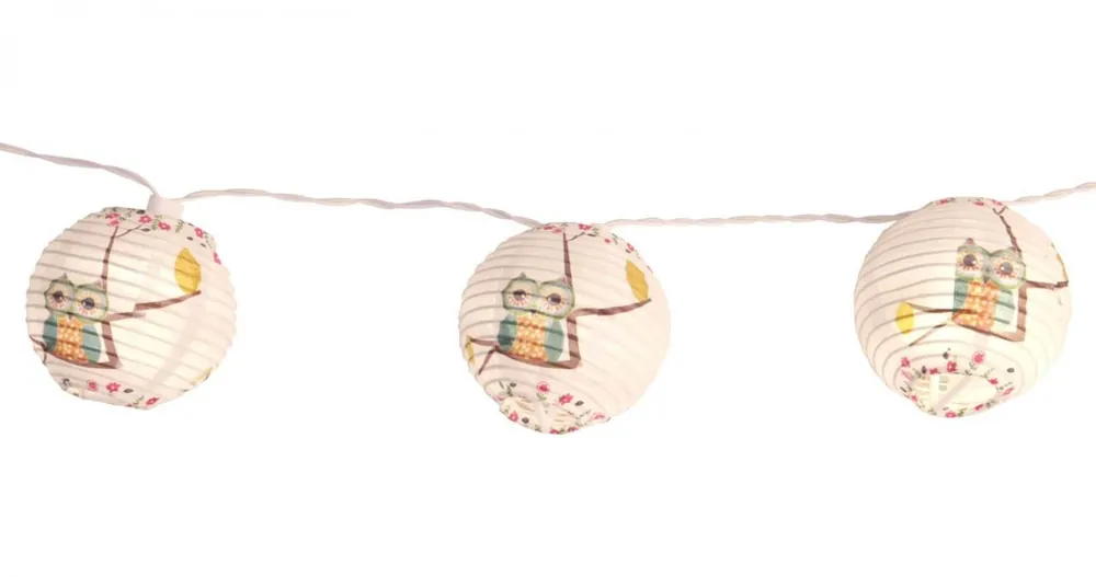 Rea PAPER LANTERNS Ljusslinga 180cm Vit