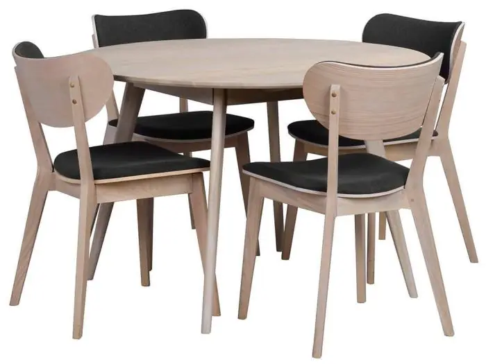 Rabatt Yumi Ø115 och Kato Vitpigmenterad Ek - Rowico Home - Bonus Möbler