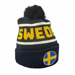 Stickad Mössa Pom Pom Sweden Trygg betalning
