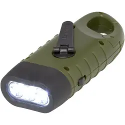Helios soldynamo-ficklampa med karbinhake av återvunnen plast Outlet