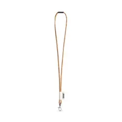 75096. SET Lanyard CORK Lång (Ø 5 mm) med 9 mm karbinhake och Ø 5 mm säkerhetsspänne Billigare
