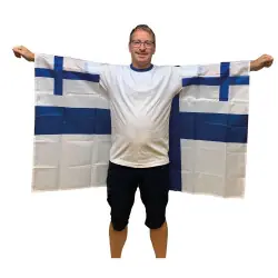 Flaggväst Finland - Flaggcape Sänkt pris