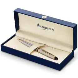 WATERMAN Expert Stainless Steel with golden trim, Ballpoint Pen M Beställ idag