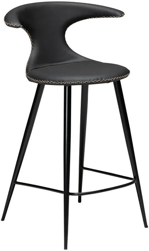 Endast denna vecka Flair Låg Läder / Runda Svart Black - Dan-Form - Bonus Möbler
