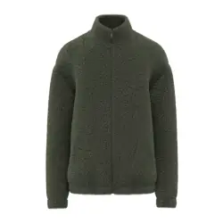 Unisex Sherpa Dropped Shoulders Full Zip Sweatshirt Kampanjpris