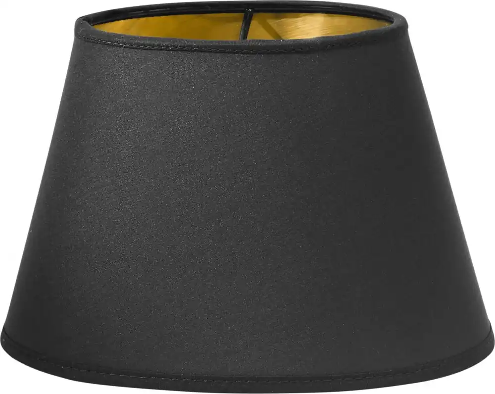 I lager OVAL METALLINSIDA Lampskärm 25/15cm Svart/Guld