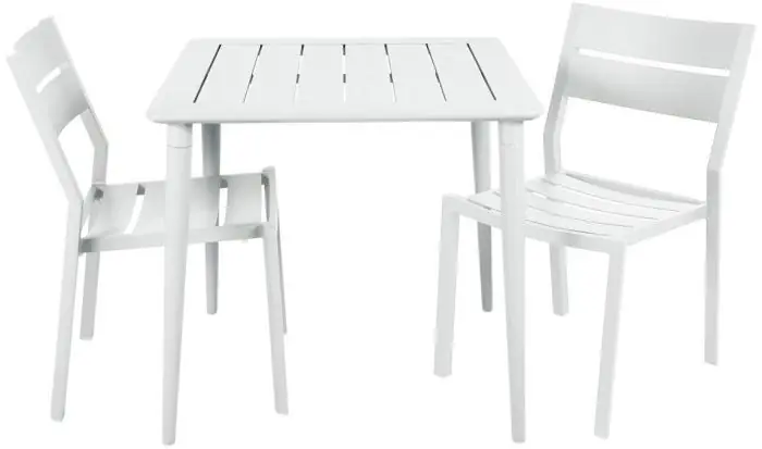 Nimes 78X78 cm och Delia Matstol Vit - Brafab - Bonus Möbler Säker betalning
