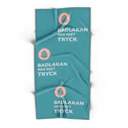 Trygg betalning Badlakan med tryck 70x140