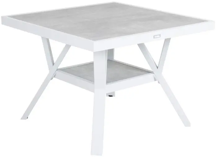 Samvaro Hög 90X90 cm Vit / Grå - Brafab - Bonus Möbler risnedsättning