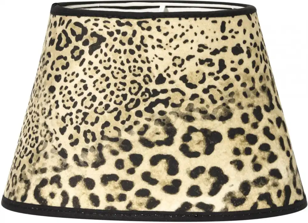 OVAL MÖNSTRAD Lampskärm 25/15cm Leopard Endast idag