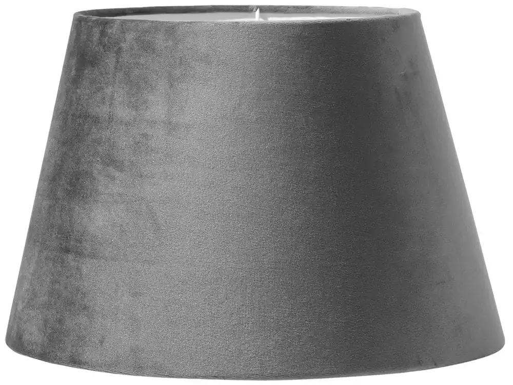 Erbjudandepris OVAL SAMMET Lampskärm 20/13cm Grå