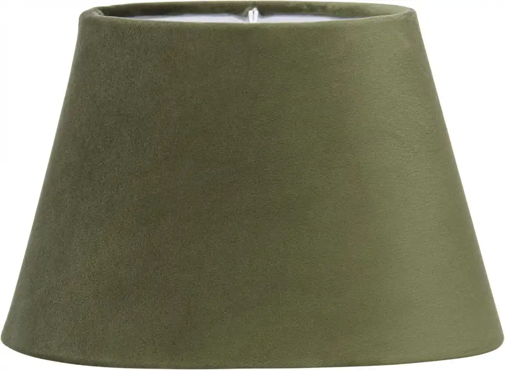 Endast idag OVAL SAMMET Lampskärm 25/15cm Grön