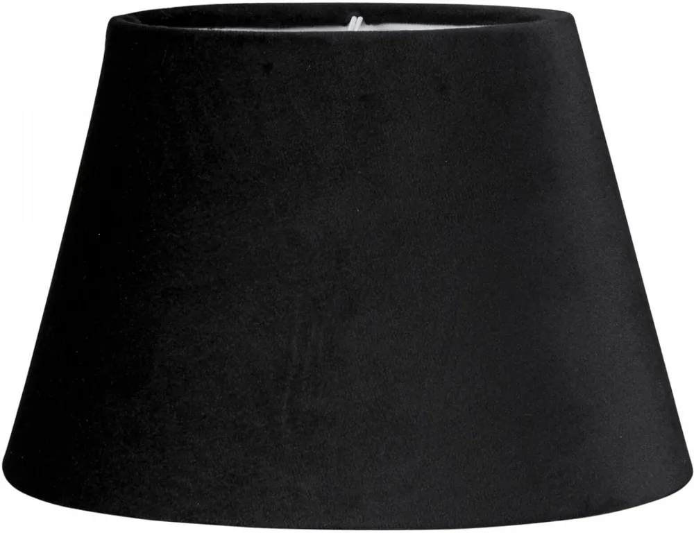 OVAL SAMMET Lampskärm 25/15cm Svart Billig