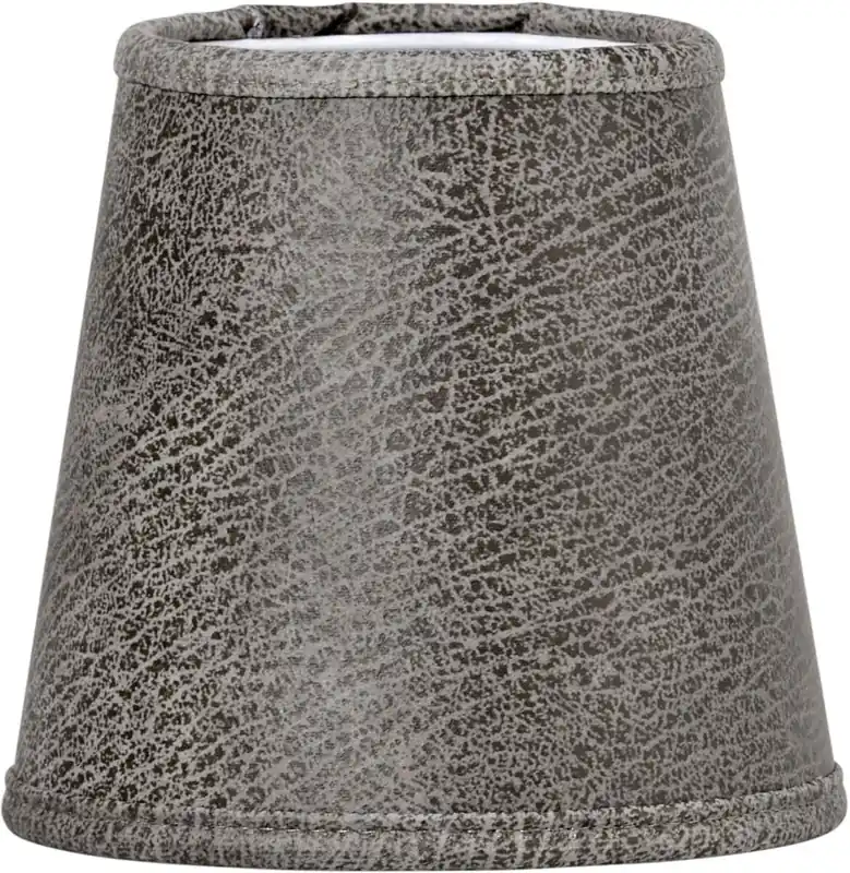QUEEN Lampskärm 10/7cm Läder Grå Fynd