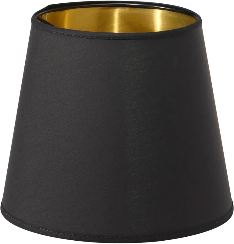 QUEEN Lampskärm 10/7cm Svart/Guld Billig
