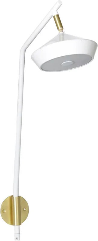Rabatt GEOMETRI Vägglampa 53cm Vit/Mässing
