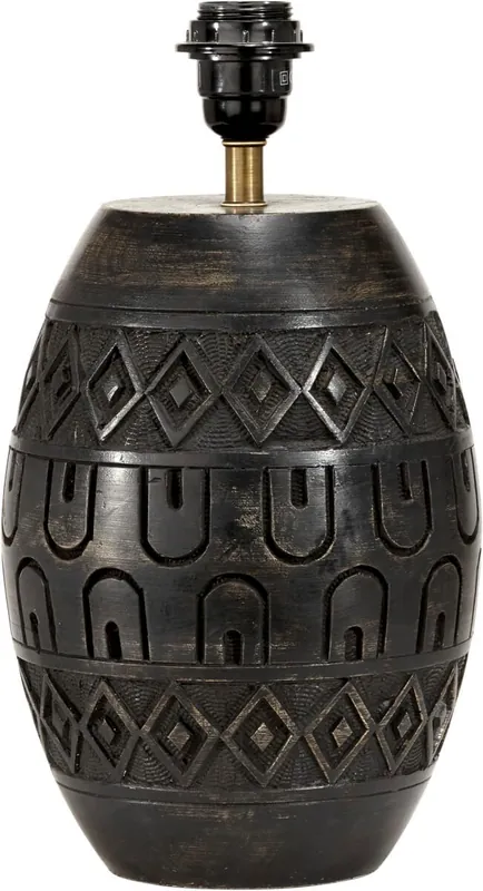 INDIGO Lampfot 35cm Mörksvart Rabatter