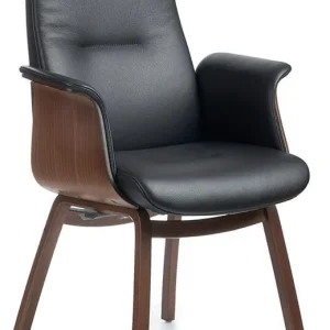 Begränsat antal Freetime med skal/armstöd, 4 ben Läder - Conform - Bonus Möbler