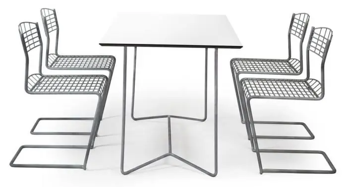 High Tech Bord 110X70 cm och Stolar Varmförzinkat - Grythyttan Stålmöbler - Bonus Möbler Begränsat erbjudande