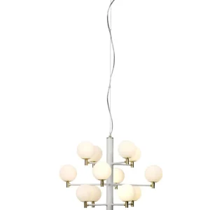Begränsat erbjudande OPUS Taklampa 56cm Vit/Mässing/Opal